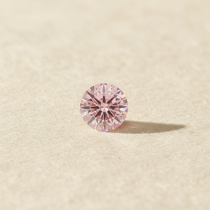 2.02 Carat Round Fancy Intense Pink Lab Grown Diamond VS1 IGI Certified