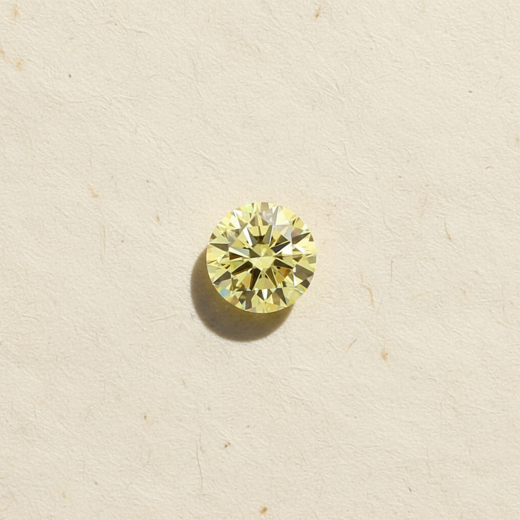 2.02 Carat Round Fancy Intense Yellow Lab Grown Diamond VS2 IGI Certified