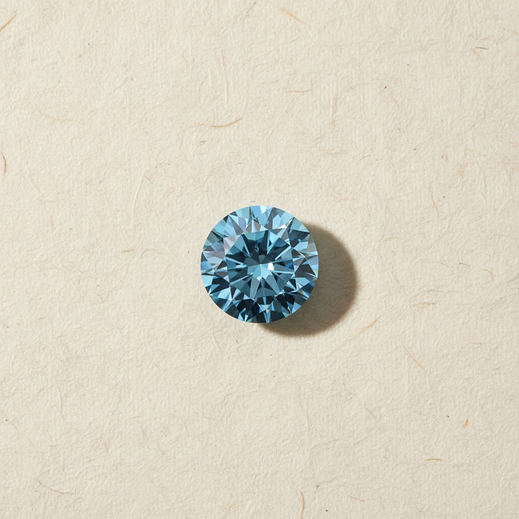 2.02 Carat Round Fancy Vivid Blue Lab Grown Diamond VVS1 IGI Certified