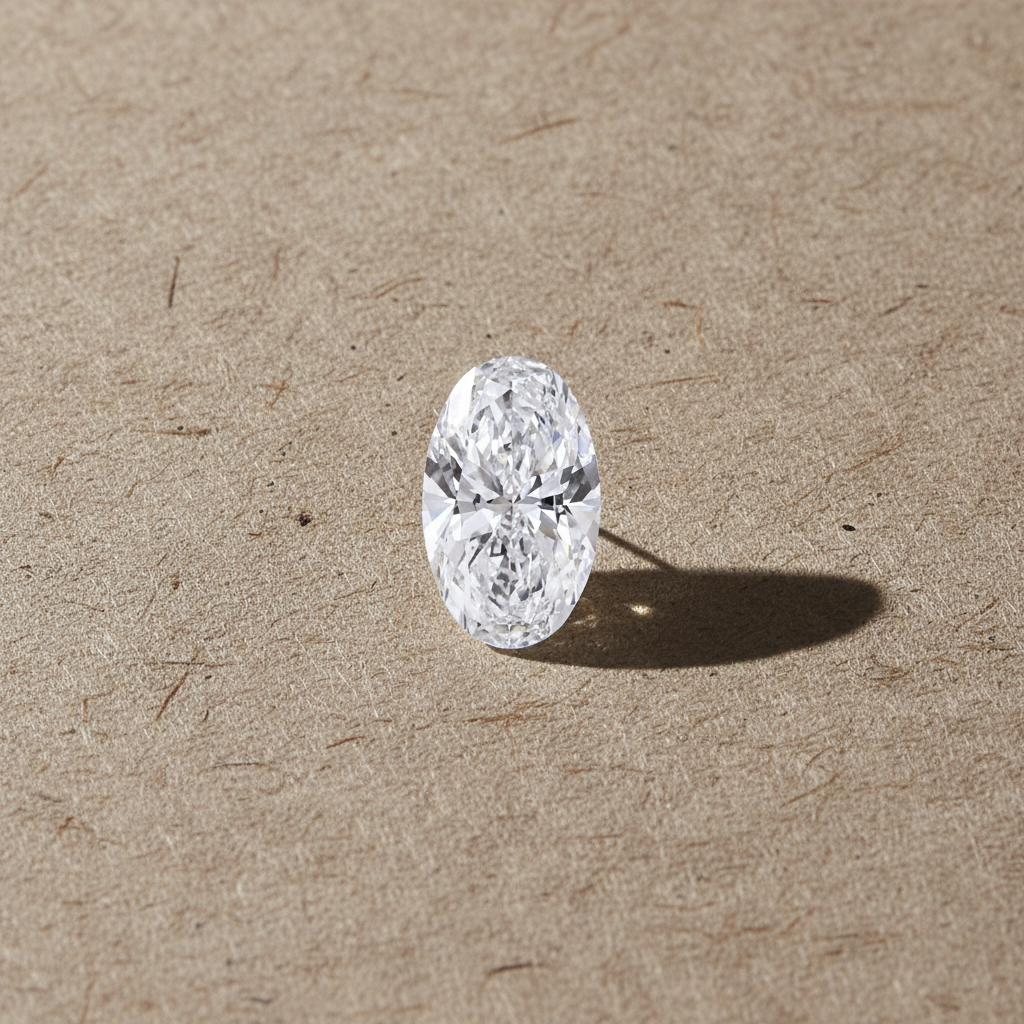 2.04 Carat Oval F VS2 Lab Grown Diamond IGI Certified