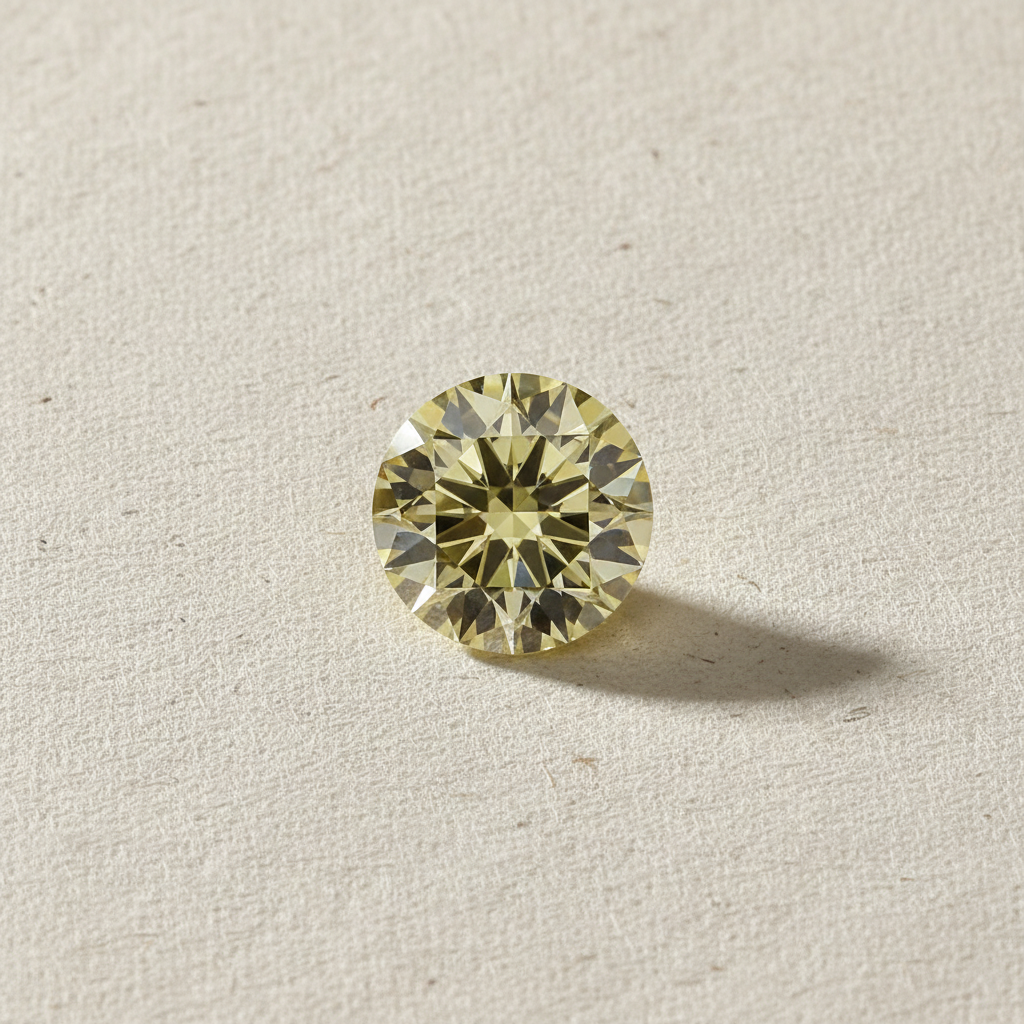 2.50 Carat Round Fancy Light Yellow Lab Grown Diamond VS1 IGI Certified