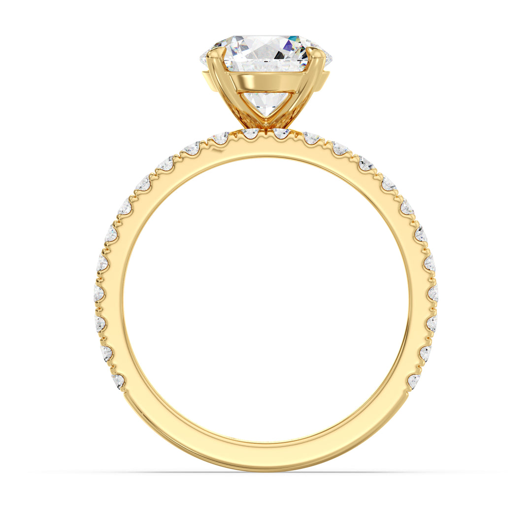 2.83 CTW Round Brilliant Diamond Bridal Set in 18K Yellow Gold