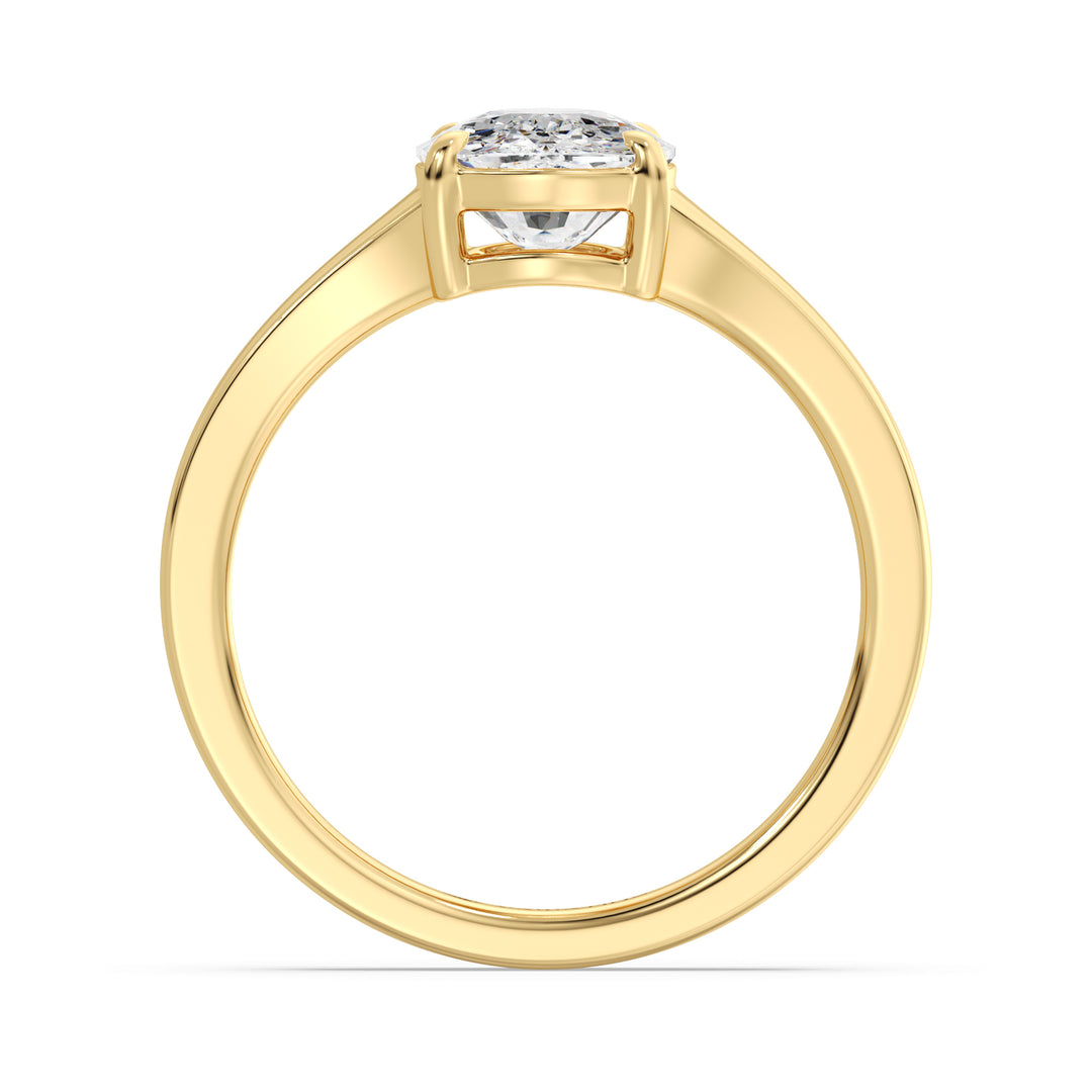 2 Carat Cushion Diamond Solitaire Ring in 18K Gold