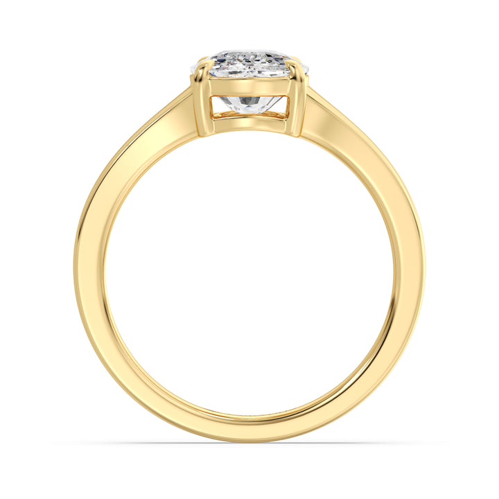 2 Carat Cushion Diamond Solitaire Ring in 18K Gold