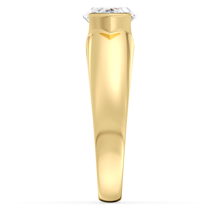 2 Carat Marquise Diamond Bezel Set Ring in 18K Yellow Gold
