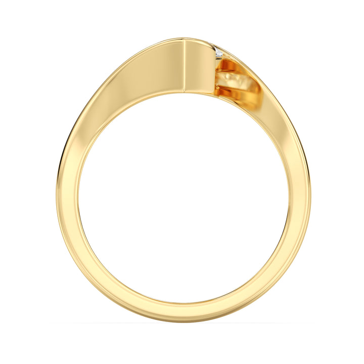 2 Carat Marquise Diamond Bypass Ring with 18K Yellow Gold