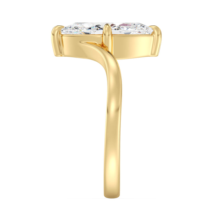 2 Carat Marquise Diamond Solitaire Ring in 18K BIS Hallmarked Gold
