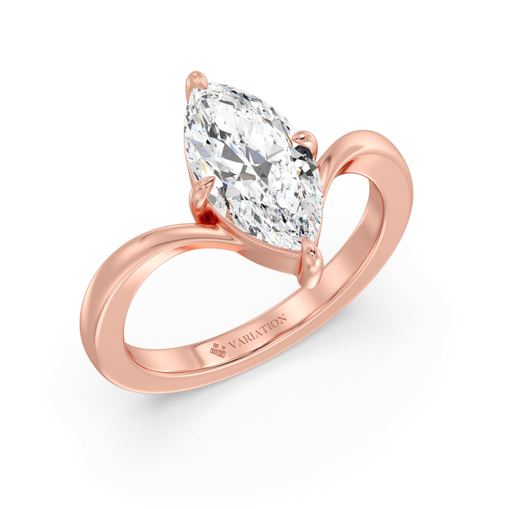 2 Ct Marquise Solitaire Engagement Ring with IGI Certified Diamond