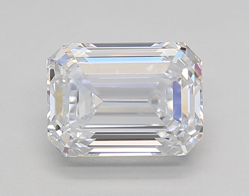 2.00 CT Emerald Cut Lab-Grown Diamond, D Color, VS1 Clarity