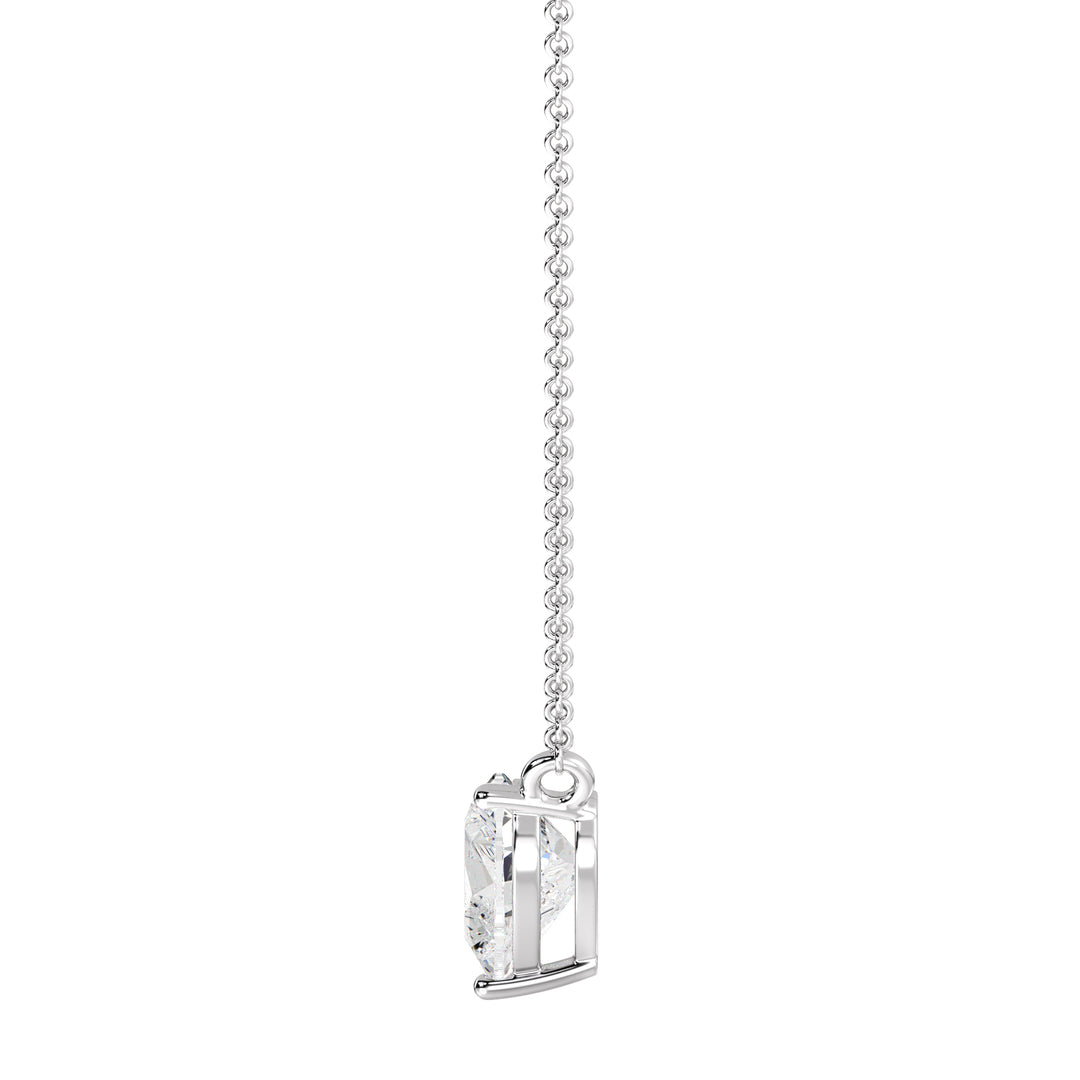 2.00 Carat Heart-Shaped Lab Grown Diamond Solitaire Pendant Necklace in 18K White Gold