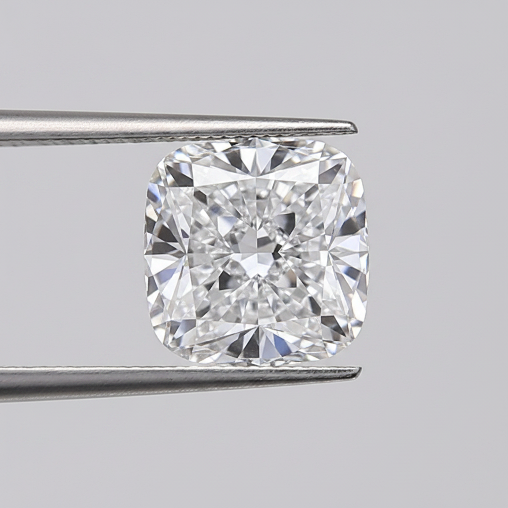 Diamant cultivé en laboratoire taille coussin de 2,00 carats, VVS2/D