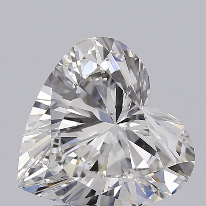 Diamant cultivé en laboratoire, taille cœur, 2,00 carats, VS1F