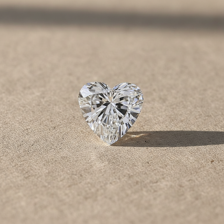 2.00 Carat Heart Cut Lab Grown Diamond VS1 F Color IGI Certified
