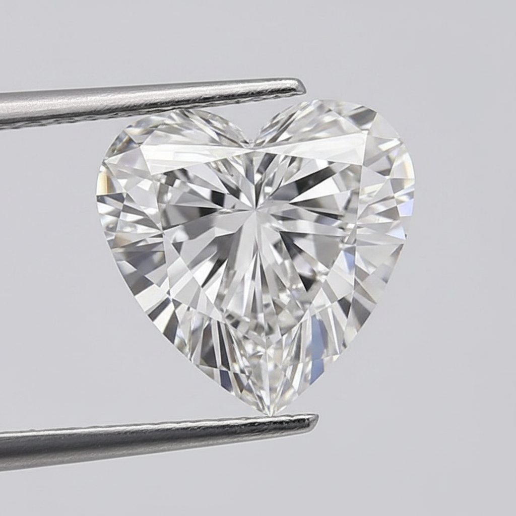 2.00 Carat F VS1 Heart Shape CVD Lab Grown Diamond IGI Certified
