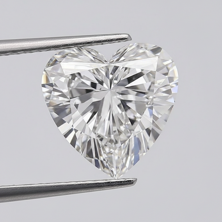 2.00 Carat F VS1 Heart Shape CVD Lab Grown Diamond IGI Certified
