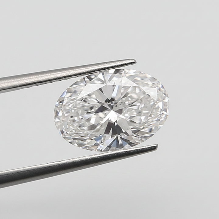 2,00 karaat ovale lab-grown diamant, VS1/D