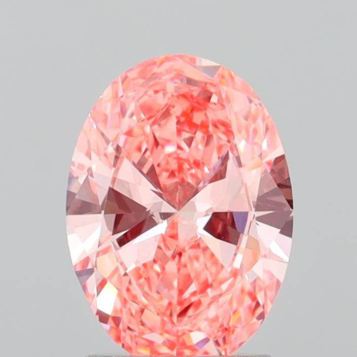 2.00 Carat Oval Lab Grown Diamond VS1 Fancy Vivid Pink