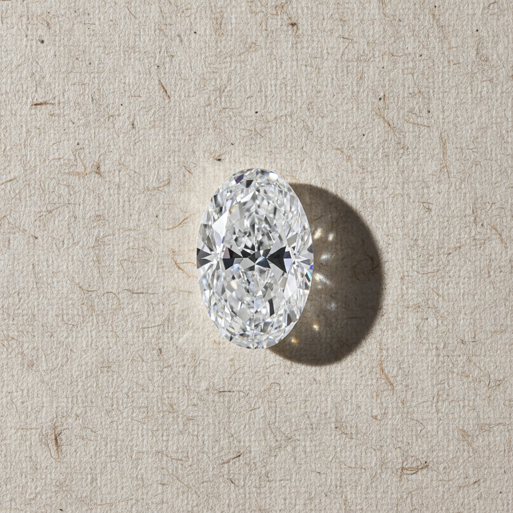 2,00 karaat ovale lab-grown diamant, VVS2/D