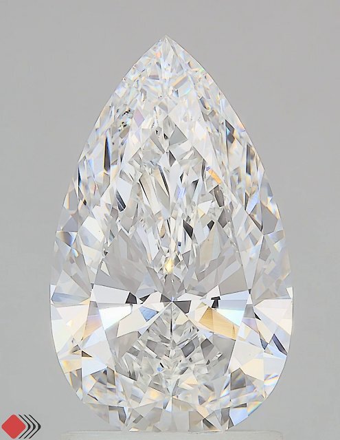 2.00 Carat Pear Cut Lab Grown Diamond VVS2E