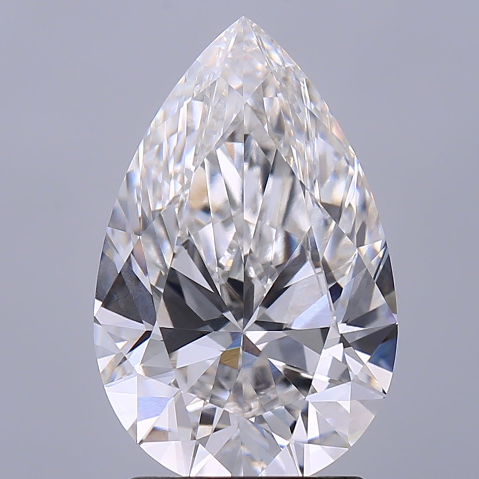 Diamante cultivado em laboratório de pêra de 2,00 quilates VVS1 E