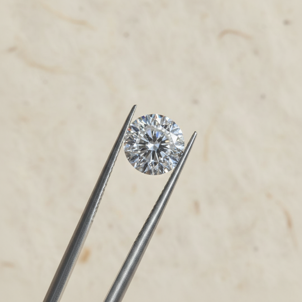 Diamante cultivado em laboratório com lapidação portuguesa de 2,00 quilates, VS1/D