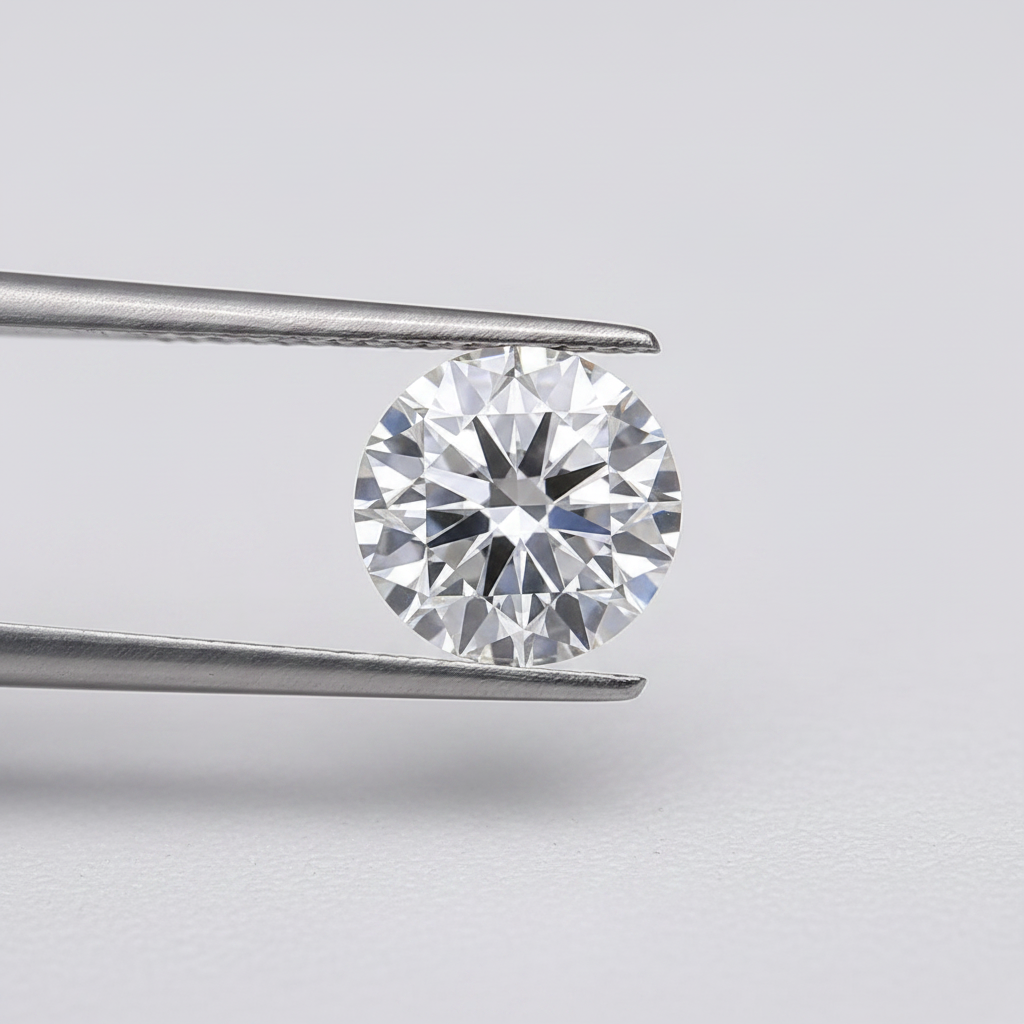Diamante redondo cultivado en laboratorio de 2,00 quilates, VS1/D