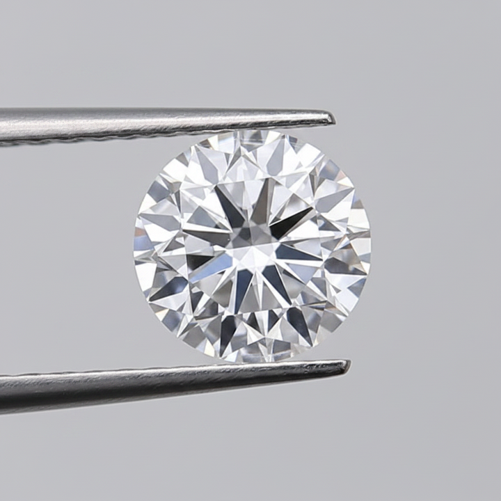 Diamante redondo cultivado en laboratorio de 2,00 quilates, VS1/D