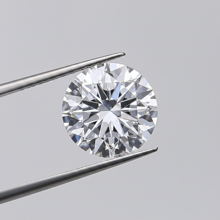 Diamante redondo cultivado en laboratorio de 2,00 quilates, VVS2/F