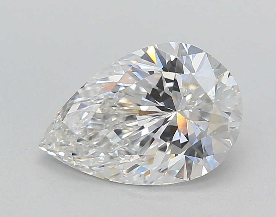 2.00 ct. Pear Cut CVD Lab Grown Diamond: IGI Certified, F Color, VS1 Clarity