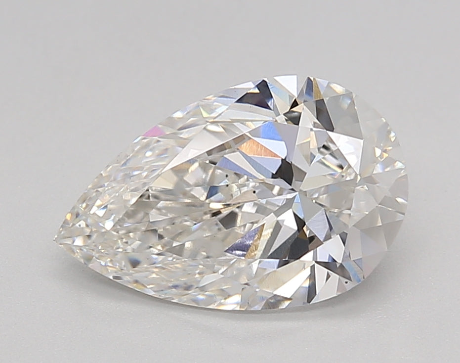 2.00 ct. Pear Cut CVD Lab Grown Diamond: IGI Certified, F Color, VS2 Clarity
