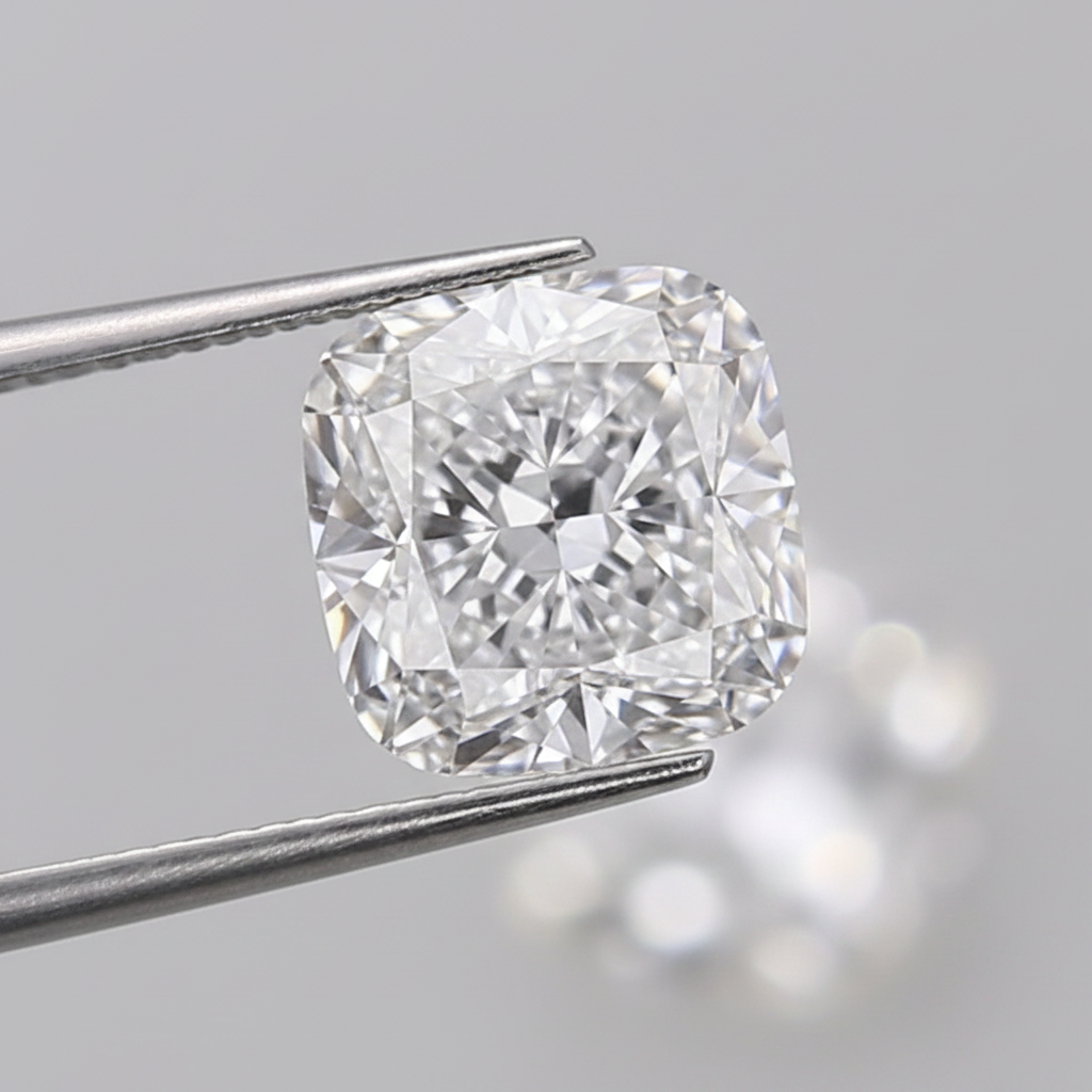 Diamant cultivé en laboratoire taille coussin de 2,01 carats, VVS2/D