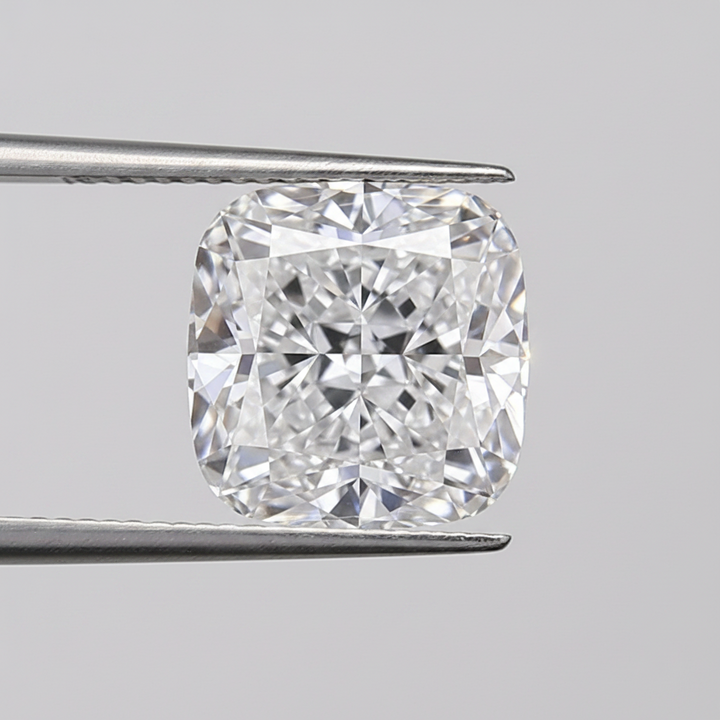 Diamant cultivé en laboratoire taille coussin de 2,01 carats, VVS2/D