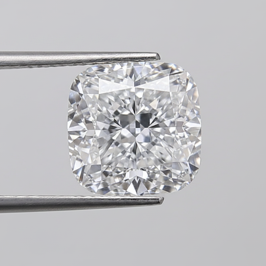 Diamant cultivé en laboratoire taille coussin de 2,01 carats, VVS2/E