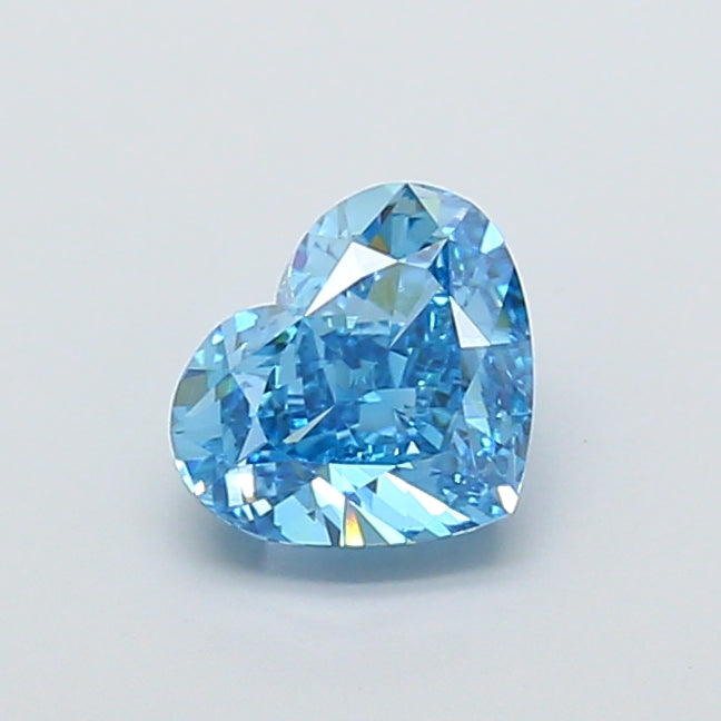 2,01 Karat herzförmiger, im Labor gezüchteter Diamant VS1 Fancy Vivid Blue