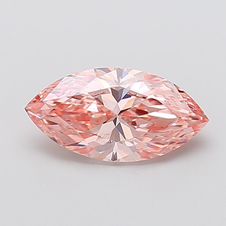2.01 Carat Marquise Cut Lab Grown Diamond VS1Fancy Vivid Pink