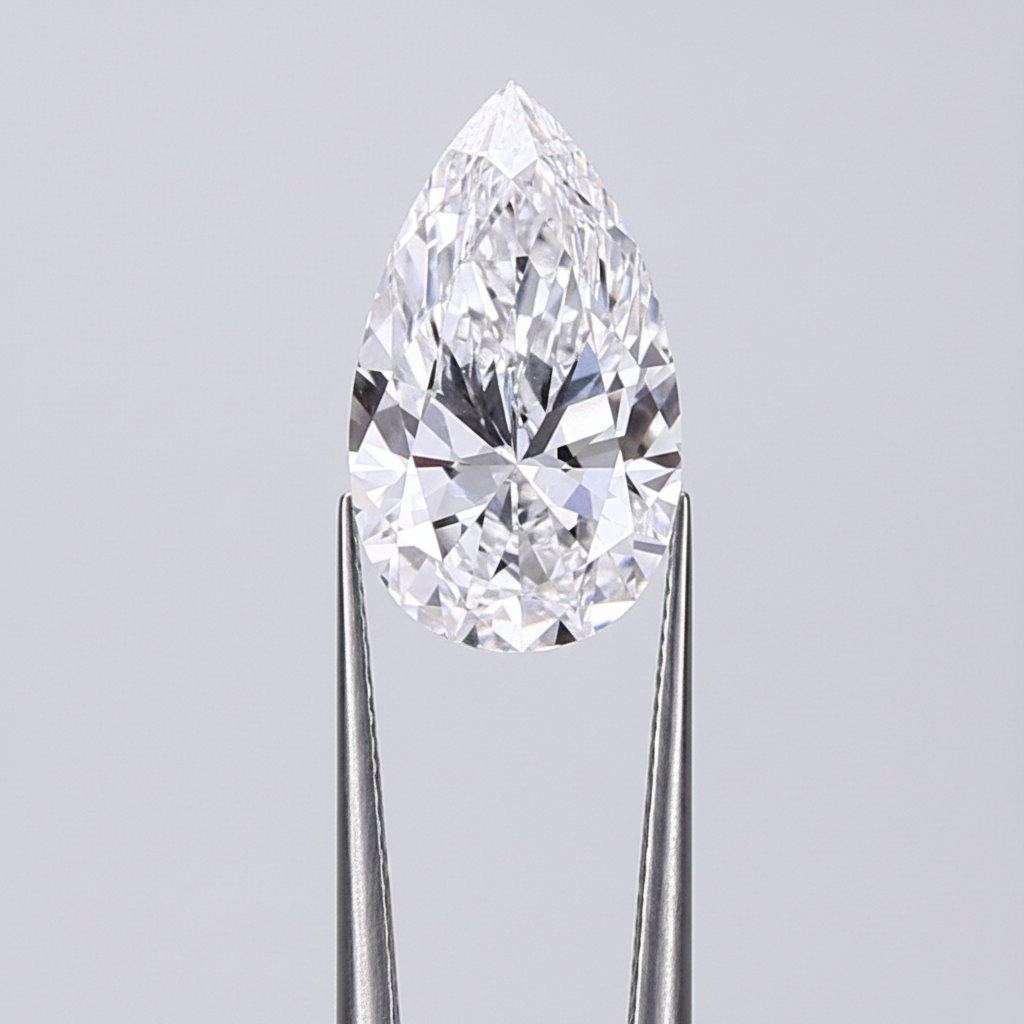 2.01 Carat D VS1 Pear Shape CVD Lab Grown Diamond IGI Certified
