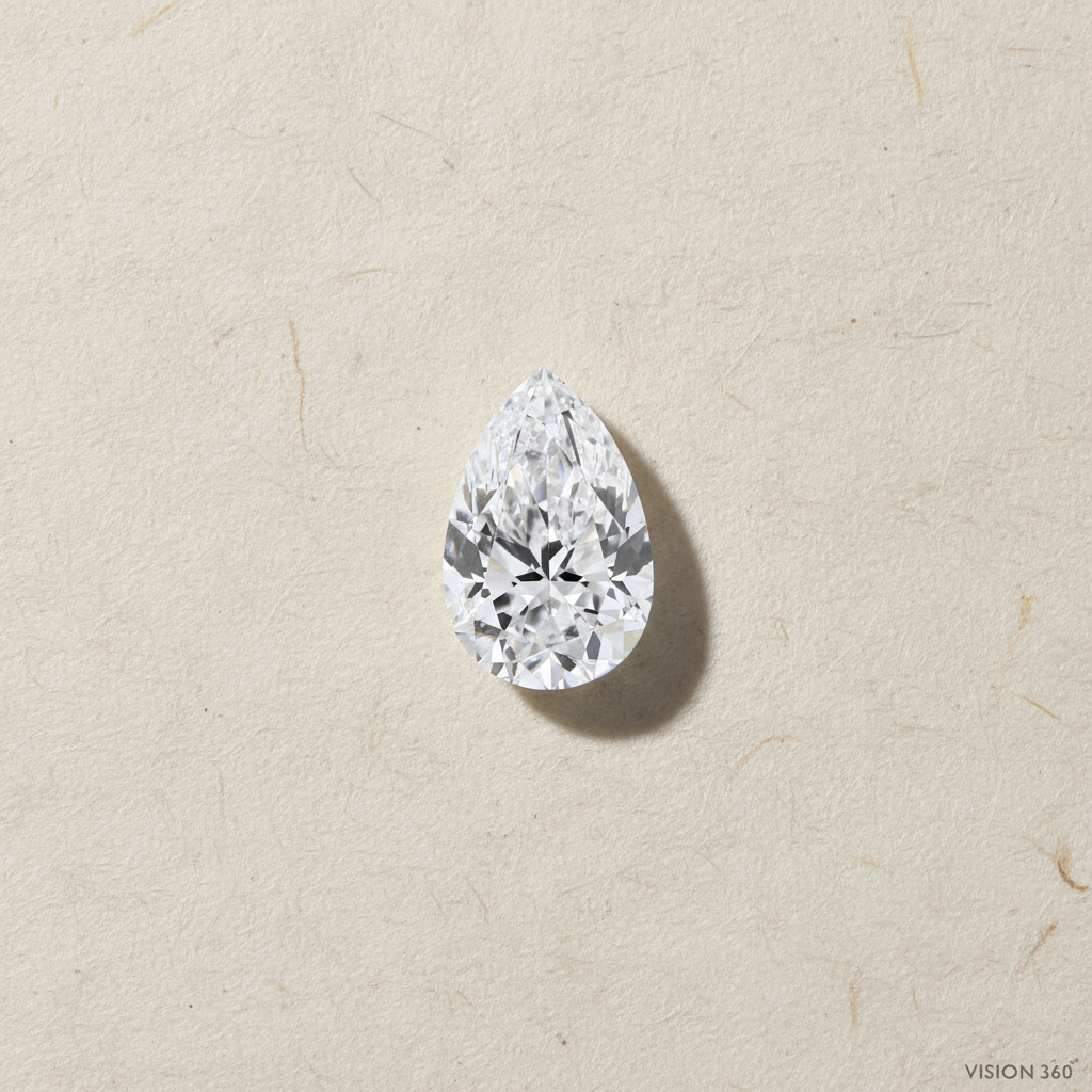 2.01 Carat Pear Cut Lab Grown Diamond VS2 D Color IGI Certified
