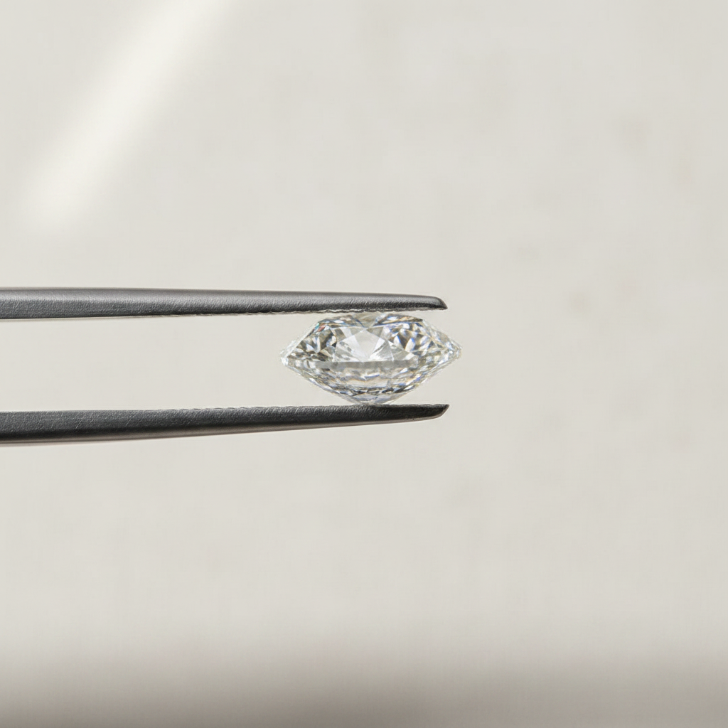 Diamante cultivado em laboratório com lapidação portuguesa de 2,01 quilates, VVS2/F