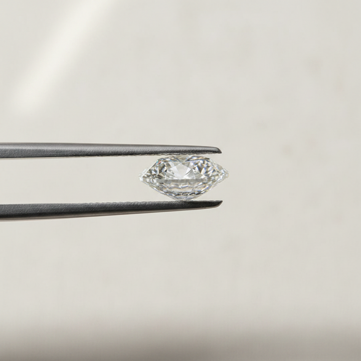 Diamante cultivado em laboratório com lapidação portuguesa de 2,01 quilates, VVS2/F