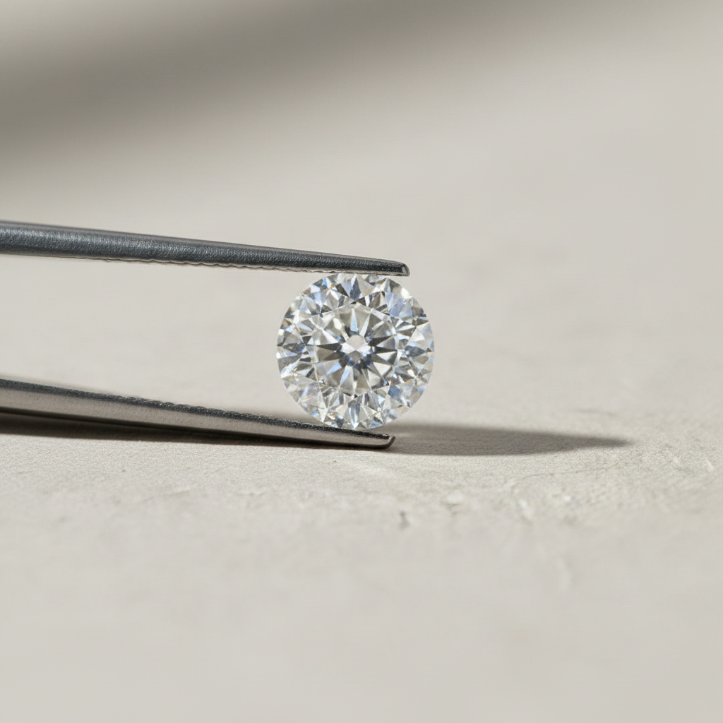 Diamante cultivado em laboratório com lapidação portuguesa de 2,00 quilates, VVS2/F