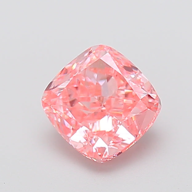 2,02 karaats kussen gemodificeerde Lab Grown Diamond VS1 Fancy Vivid Pink