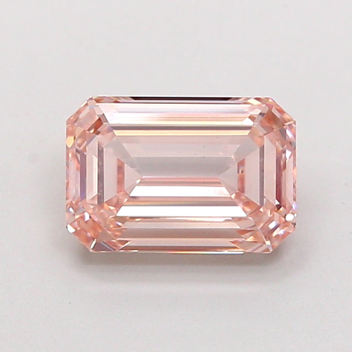 2.02 Carat Emerald Cut Lab Grown Diamond VS1Fancy Pink