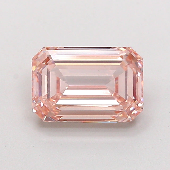 2.02 Carat Emerald Cut Lab Grown Diamond VS1Fancy Pink