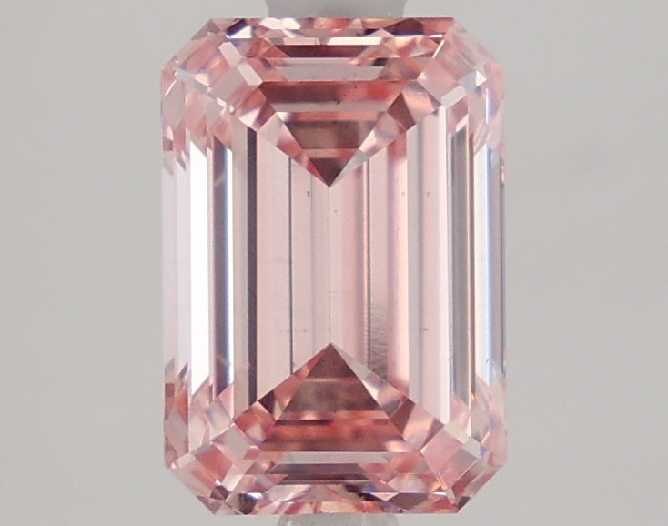 2.02 Carat Emerald Cut Lab Grown Diamond VS2Fancy Intense Pink