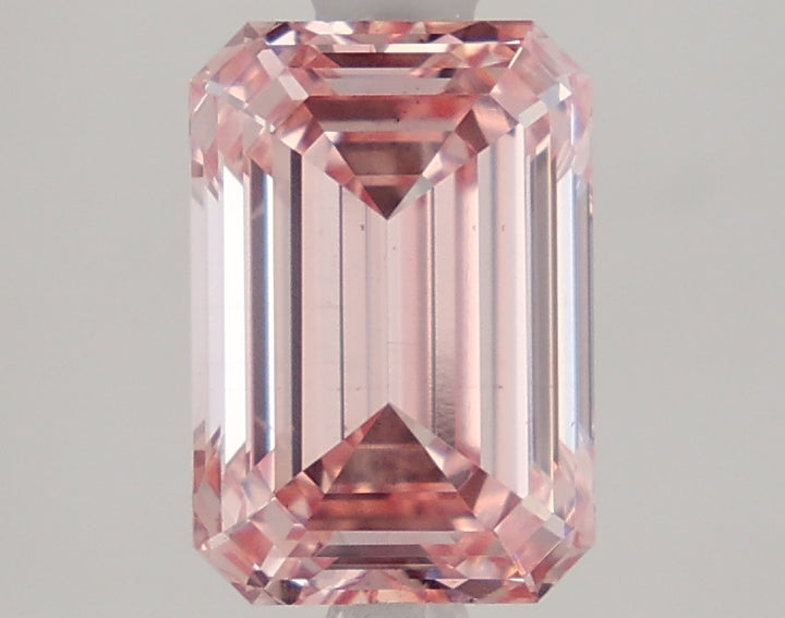 2.02 Carat Emerald Cut Lab Grown Diamond VS2Fancy Intense Pink