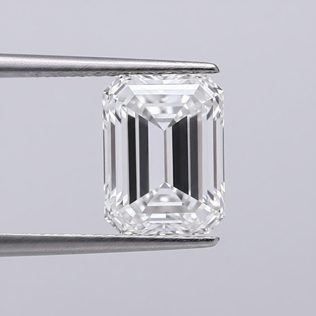 Diamant cultivé en laboratoire taille émeraude de 2,02 carats, VVS1/D