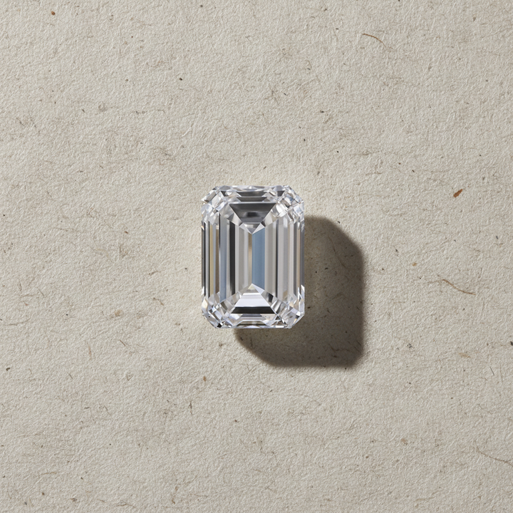 Diamant émeraude cultivé en laboratoire de 2,02 carats, VVS2/D