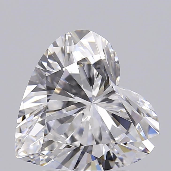 Diamant cultivé en laboratoire, taille cœur, 2,02 carats, VS1D