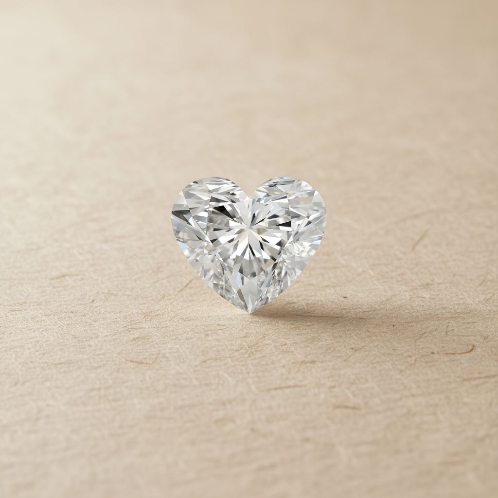 2.02 Carat Heart Cut Lab Grown Diamond VS1 F Color IGI Certified
