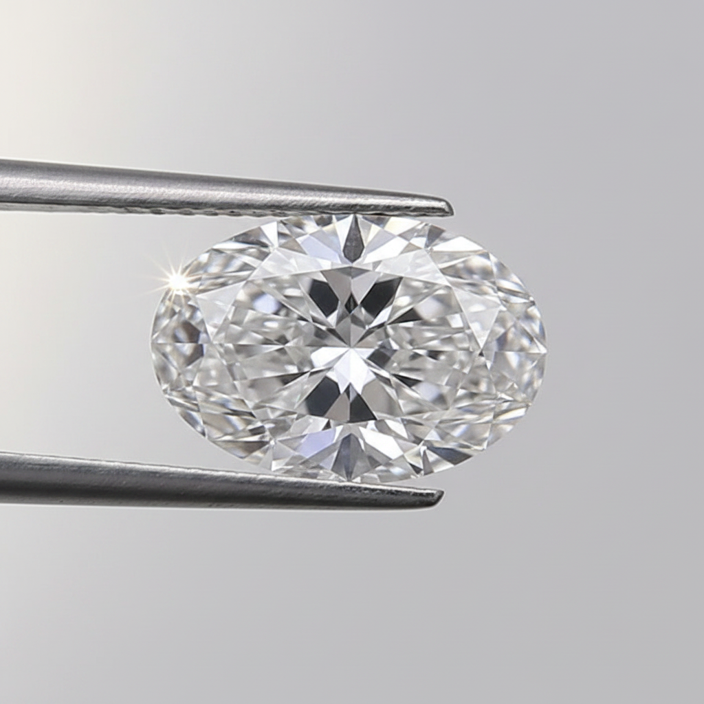 2,02 karaat ovaal geslepen laboratoriumdiamant, VS1/E